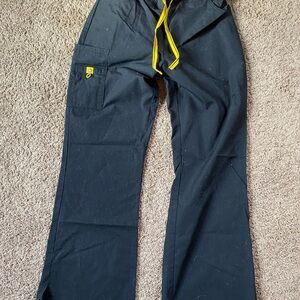 Wonder Wink Black Cargo Pants with Yellow Drawstring